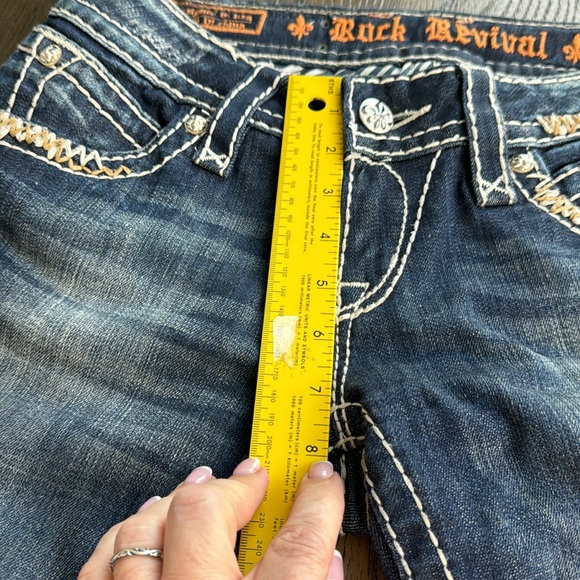 ROCK REVIVAL (BUCKLE)™️ Women's Size 28x32 'AMY RHINESTONE ' Bootcut Jeans - Picture 14 of 16